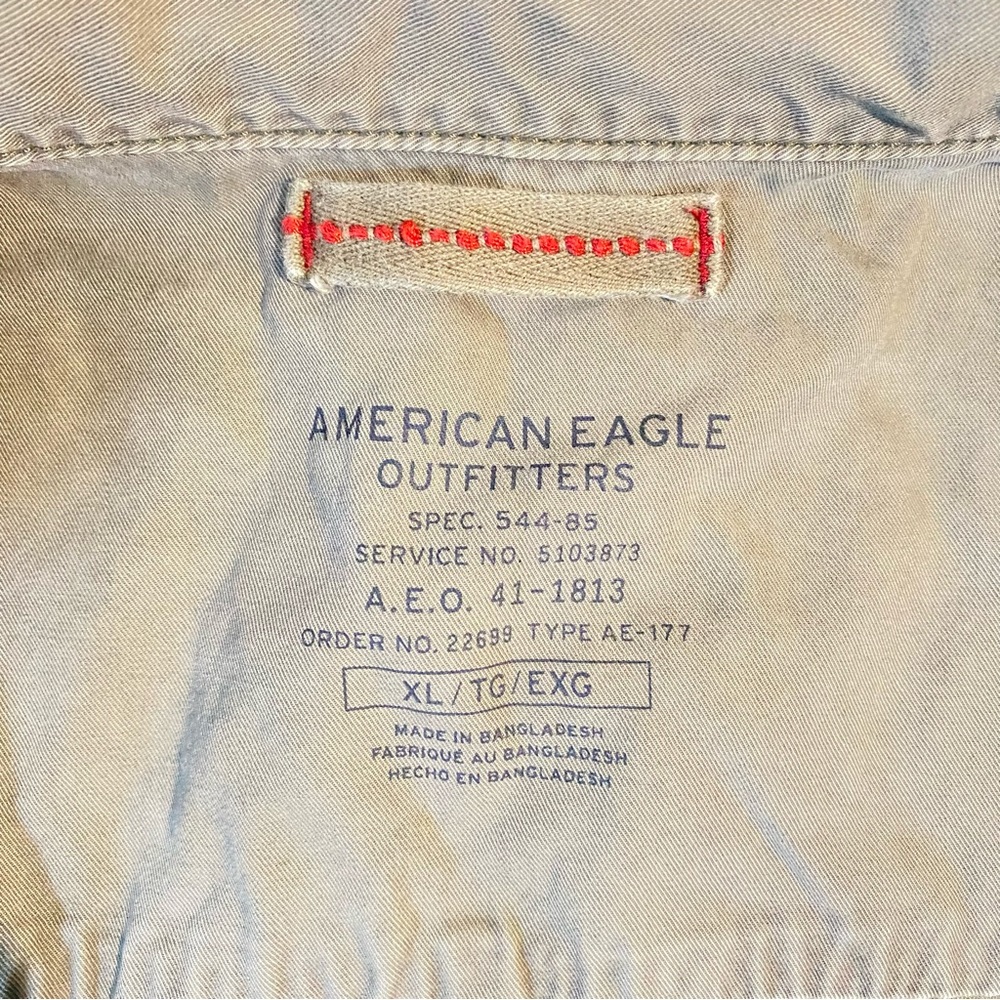 Vintage American Eagle Outfitters Green Jacket Button Up Size XL Men Cotton